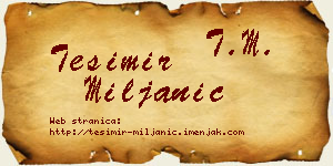 Tešimir Miljanić vizit kartica